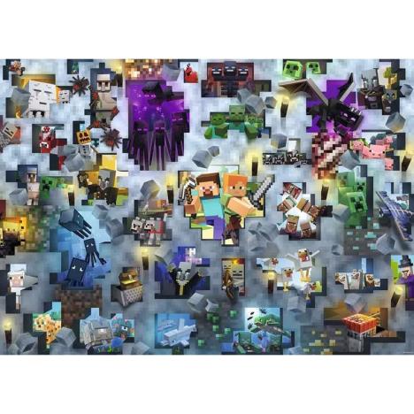 Minecraft Mobs 1000pc Challenge Jigsaw Puzzle Extra Image 1